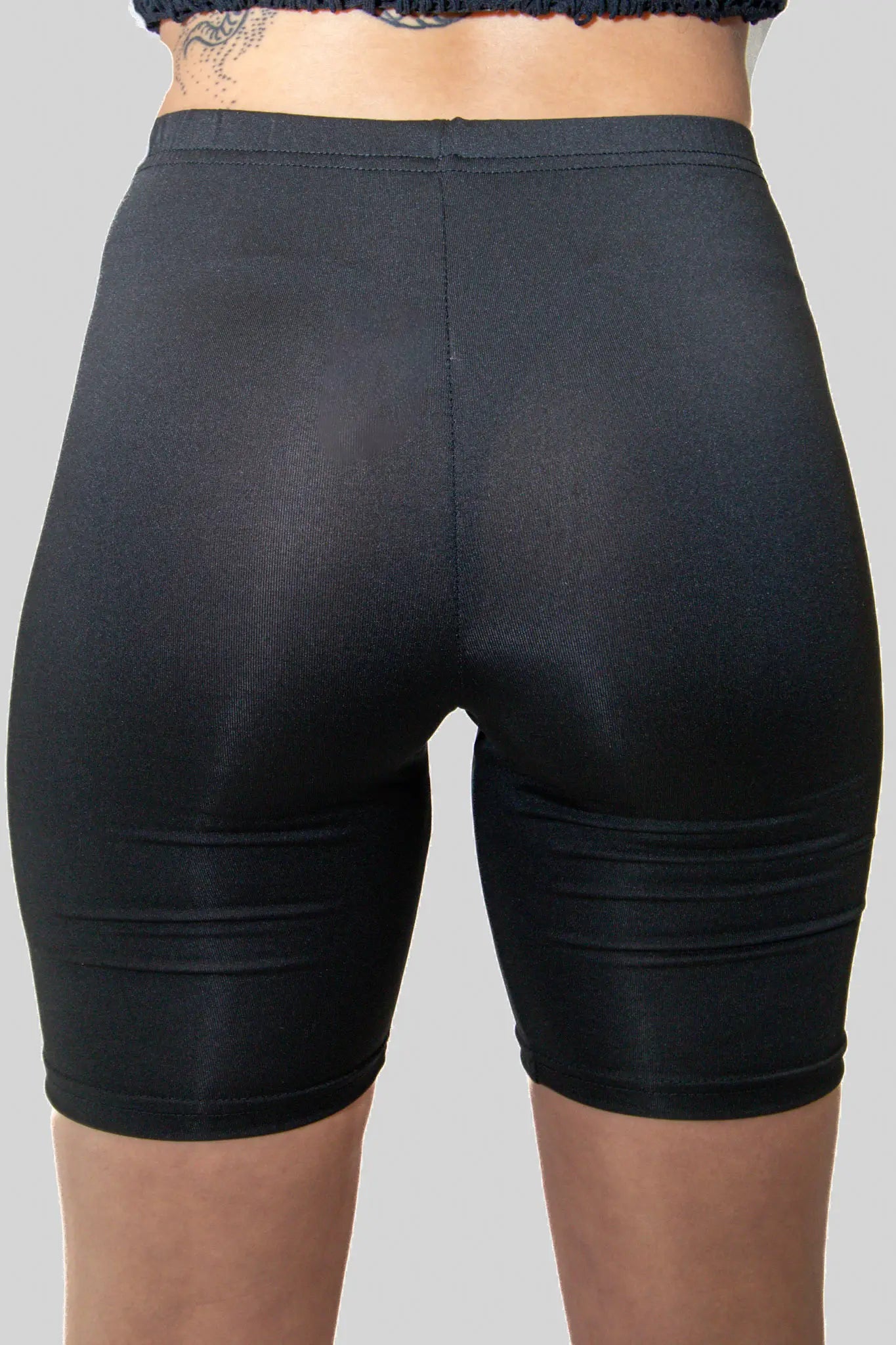 High Wasted Black Leggings: Schwarze Rave Radhosen