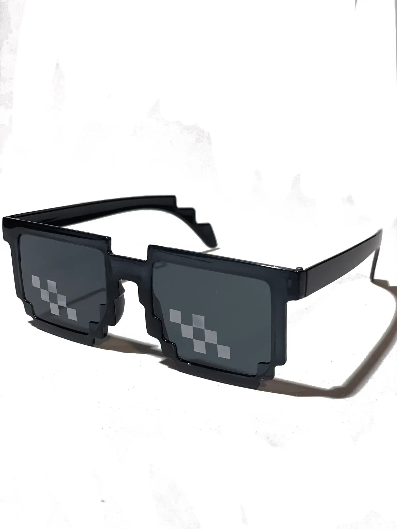 Schwarze minecraft Brille für Techno Rave Outfits