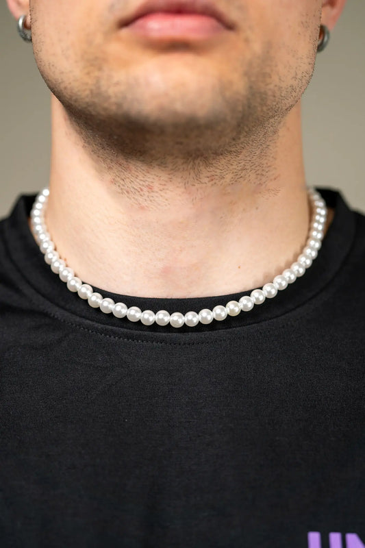 Pearl Groove Choker: Perlenkette