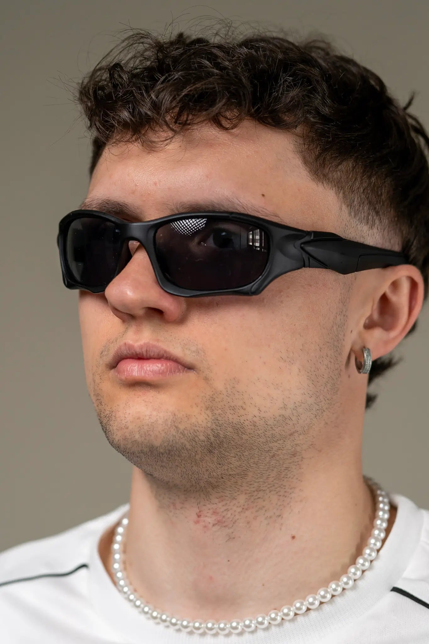 Schwarze Techno Rave Brille für Rave Outfits 