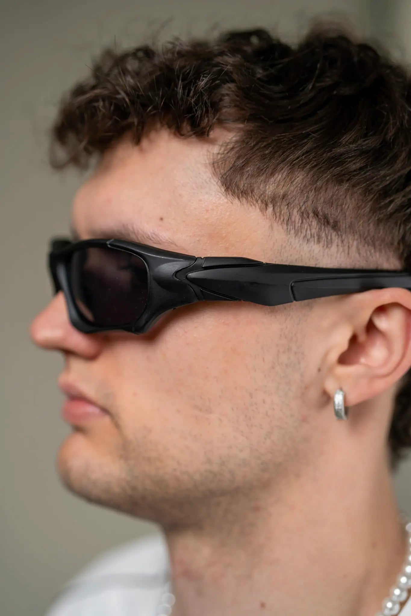 Schwarze Techno Rave Brille für Rave Outfits 