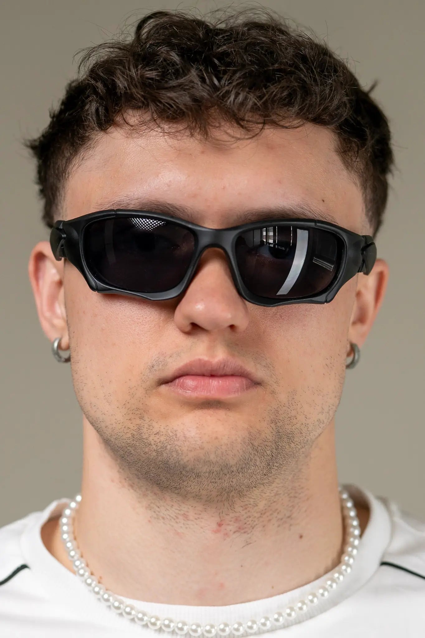 Schwarze Techno Rave Brille für Rave Outfits 