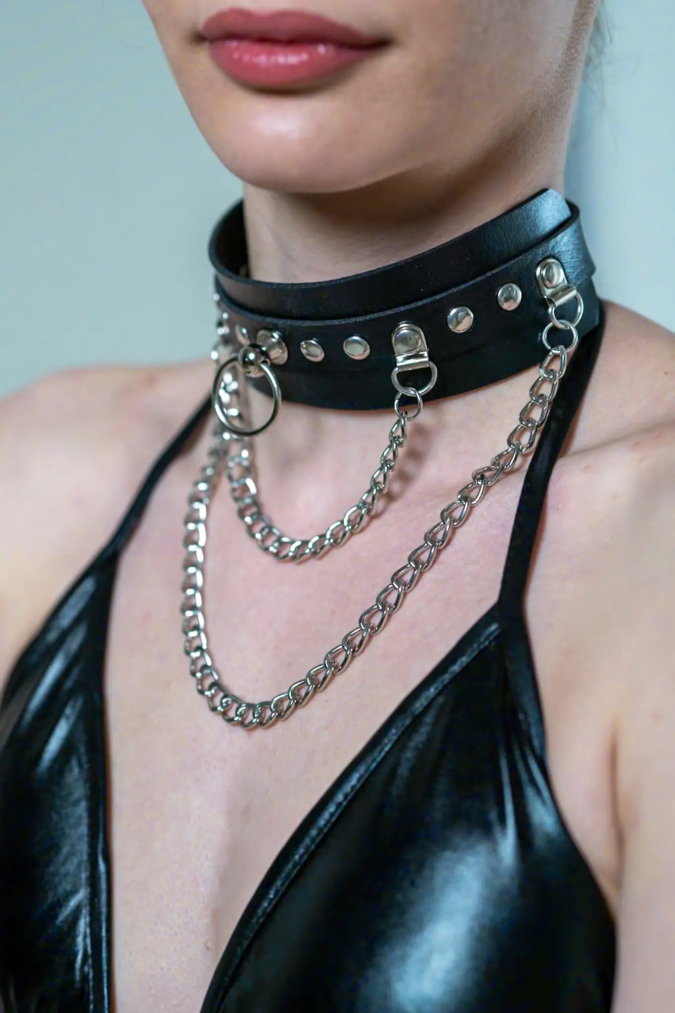 TechnoRave Punk : schwarze Choker Kette