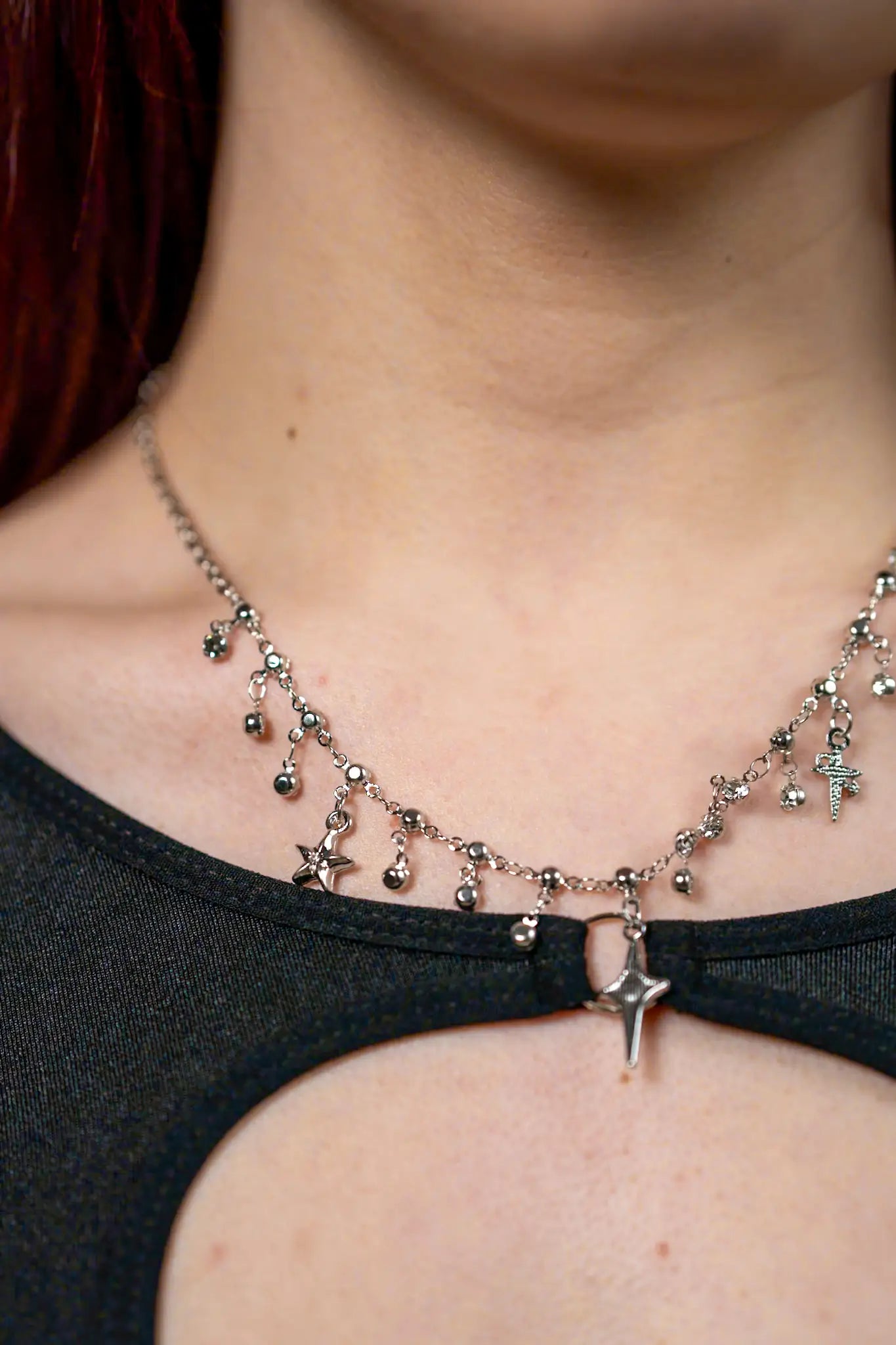 Rave Schmuck Kette mit Sterne für Damen